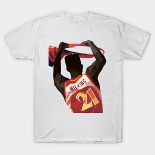 Dominique Wilkins of the Atlanta Hawks T-Shirt